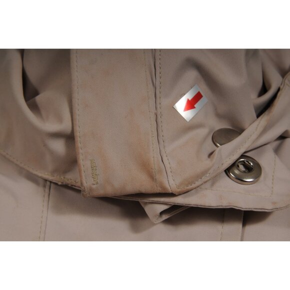 Geox Womens Rainproof Parka US 10 Beige Nylon Windproof Waterproof Ski Jacket - Picture 7 of 16